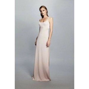 BCBGMAXAZRIA Fae Sleeveless Lace-Up satin Gown dress 387$ size 12